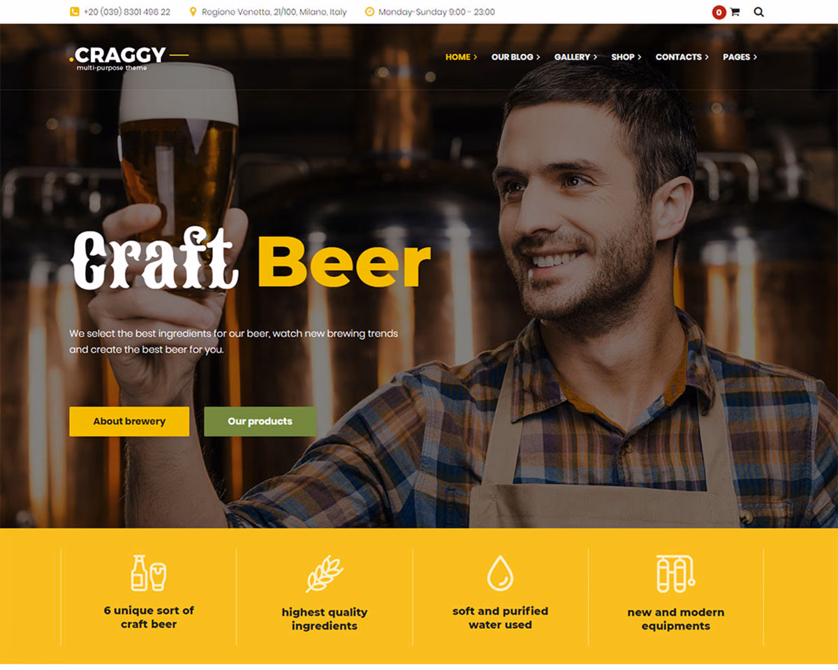 13 Best Brewery Website Templates 2026