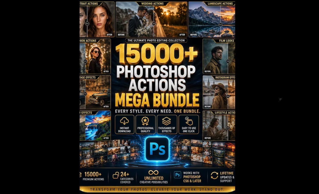 15,000 photoshop actions pack