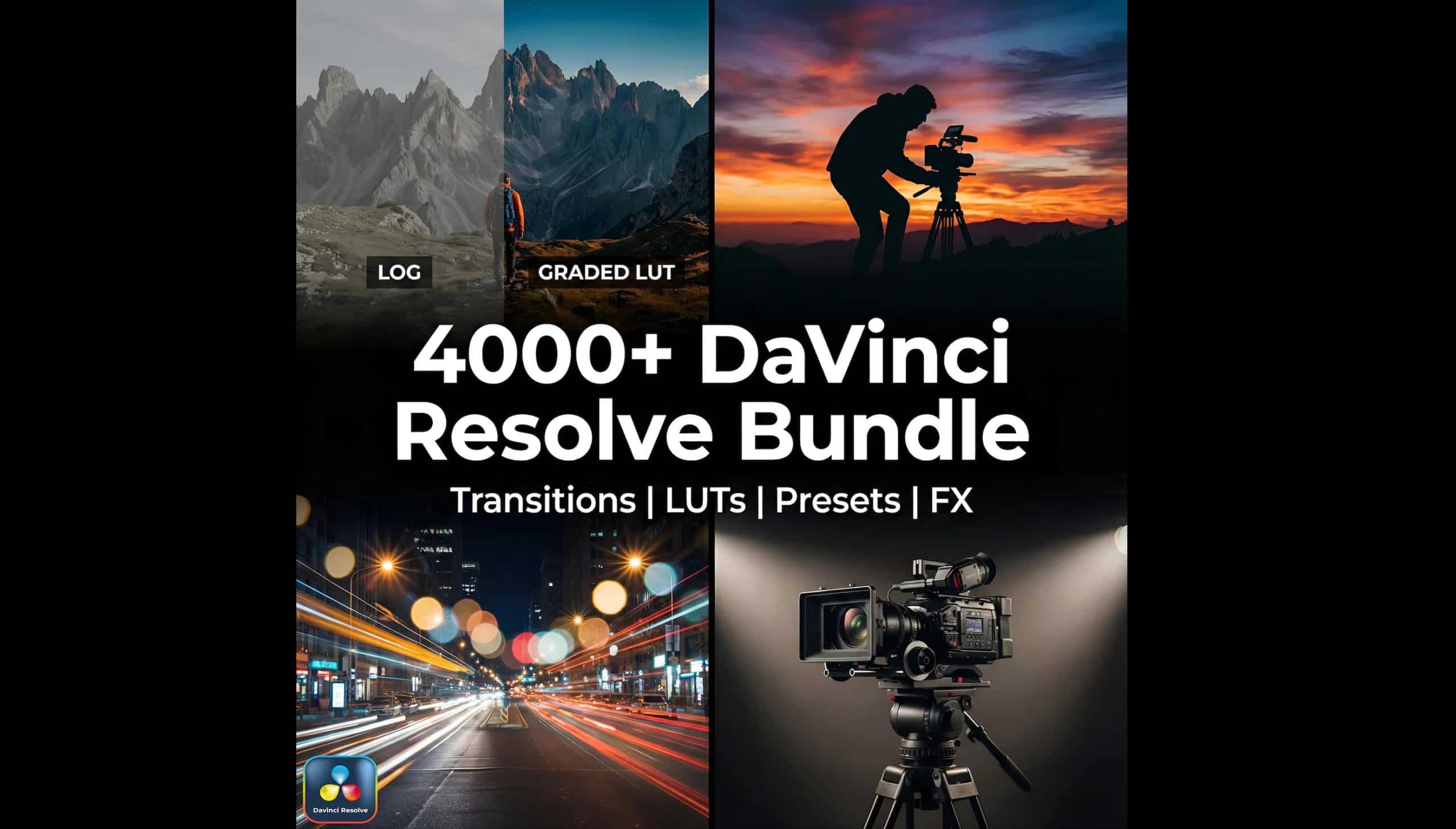 4000+ DaVinci Resolve Transitions LUTs FX Presets Color Grading Pack Seamless Video Editing Bundle DRP Dra LUT Cube Pack 4000+ DaVinci Resolve Transitions LUTs & FX Presets | Color Grading Pack | Seamless Video Editing Bundle | DRP Dra LUT Cube Pack - Image 1