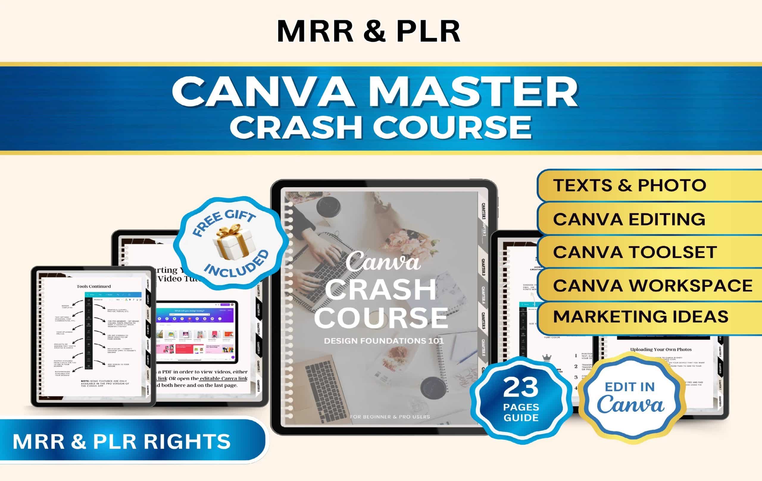 Canva Master Crash Course MRR PLR Guide Canva Master Crash Course | MRR PLR Guide - Image 1
