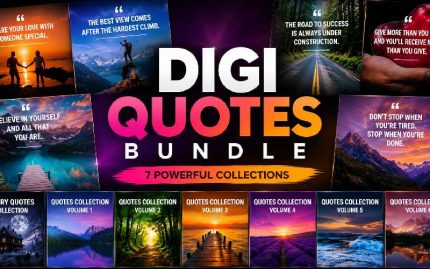 Digi Quotes Bundle - Photoshop Quote Templates